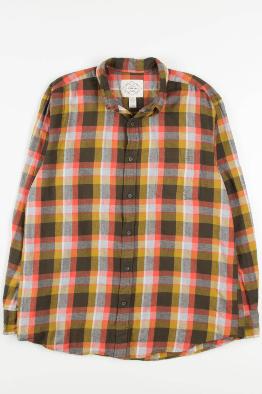 Fall Colors St. John's Bay Flannel Shirt 3747