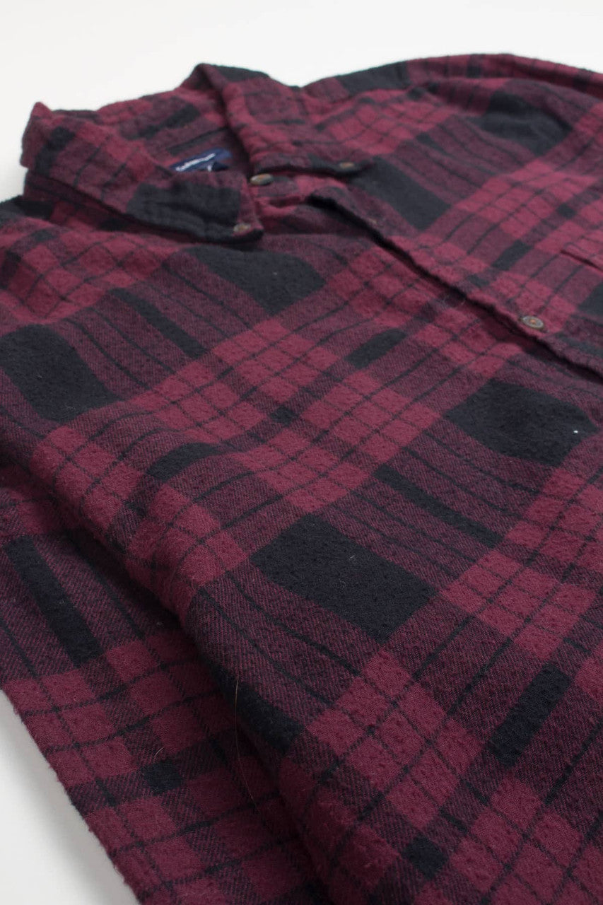 Burgundy Croft & Barrow Flannel Shirt 3748