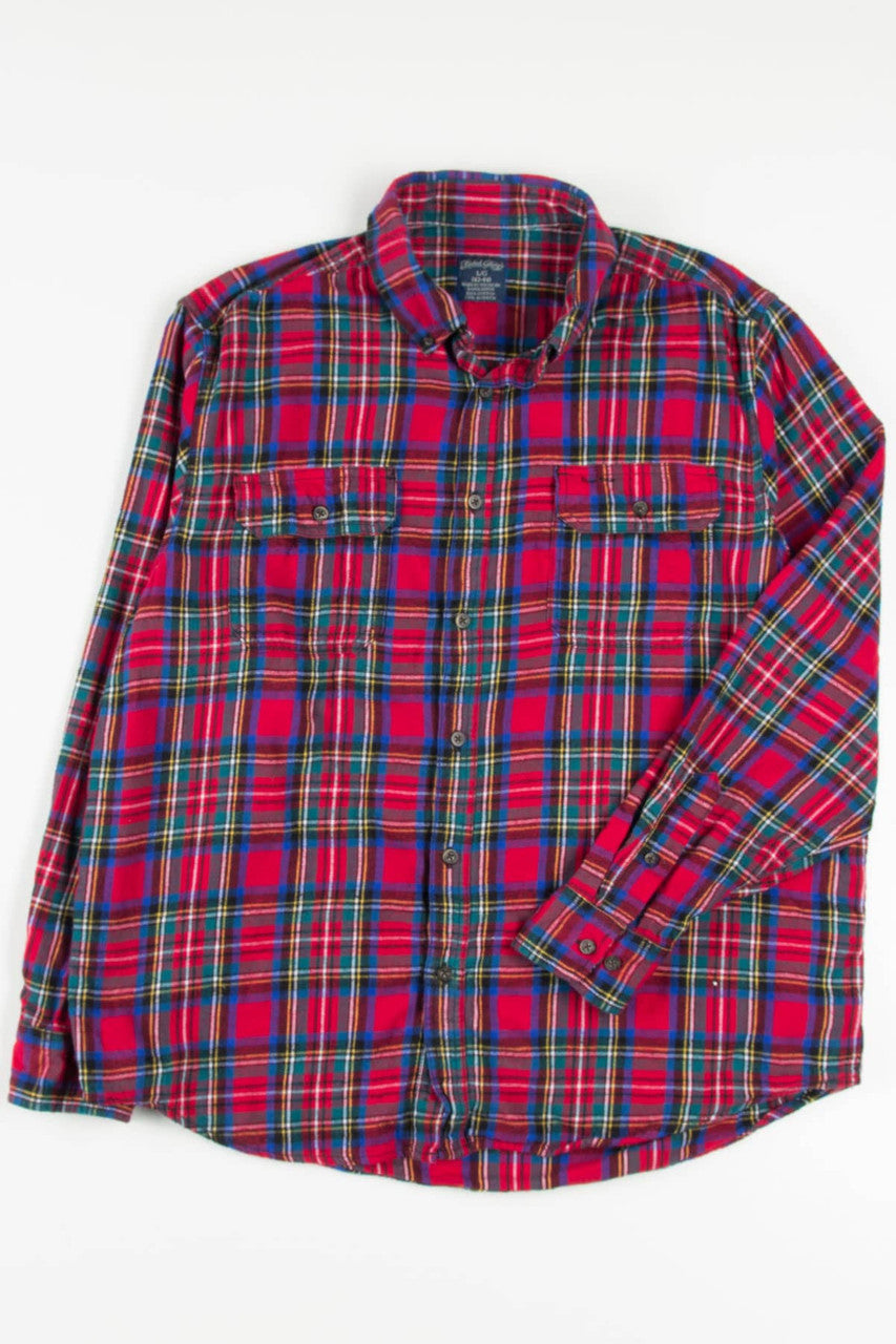 Classic Red Faded Glory Flannel Shirt 3751