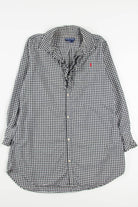 Ruffle Collar Ralph Lauren Flannel Shirt Dress