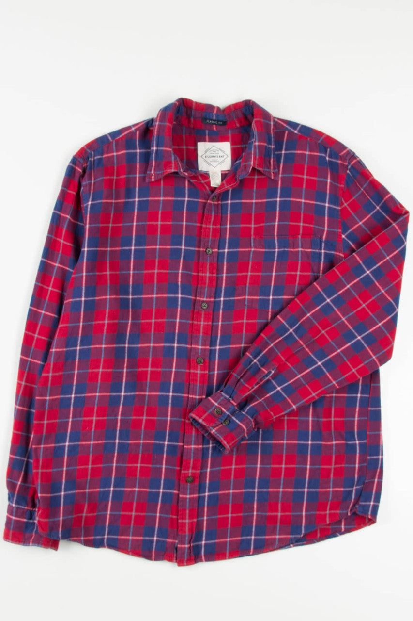 Red & Blue St. John's Bay Flannel Shirt 3769