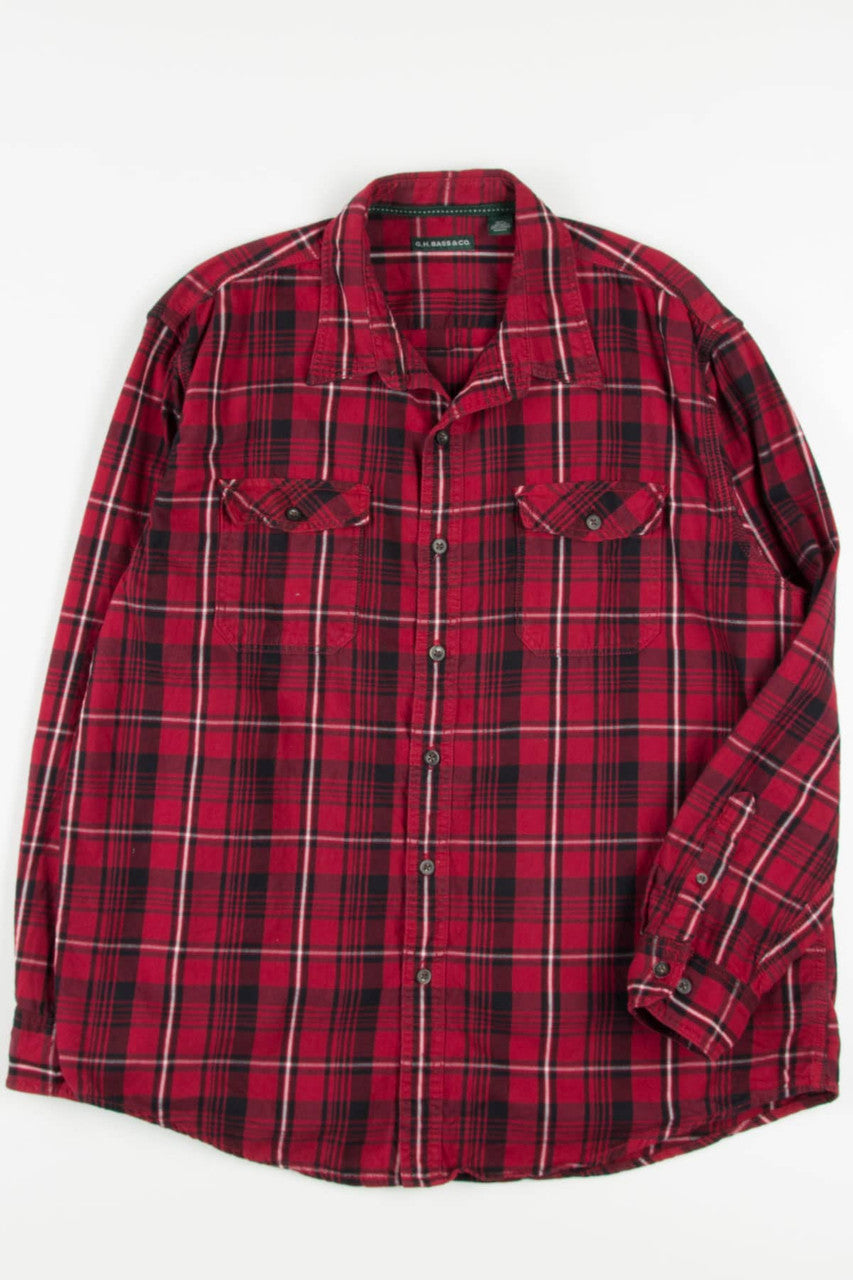 Red G.H. Bass & Co. Flannel Shirt 3775