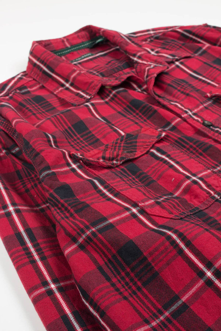 Red G.H. Bass & Co. Flannel Shirt 3775