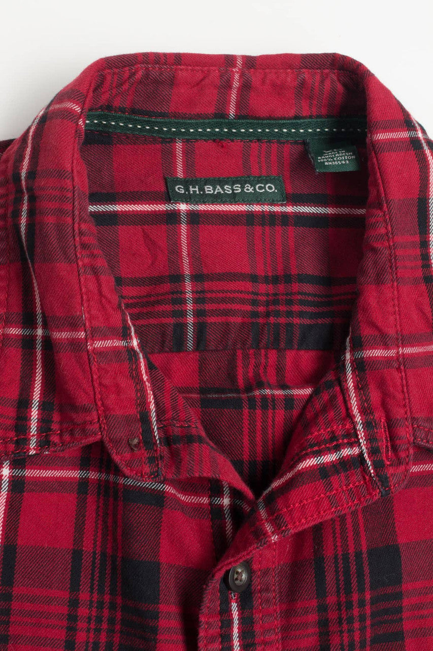 Red G.H. Bass & Co. Flannel Shirt 3775