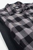Sweater Sleeve Flannel Shirt 3777