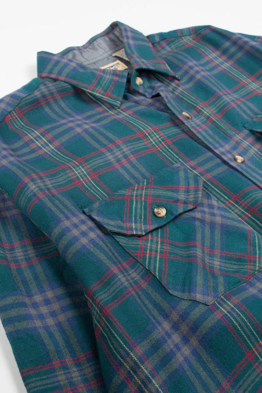 Vintage Northwest Blue Flannel Shirt 3782