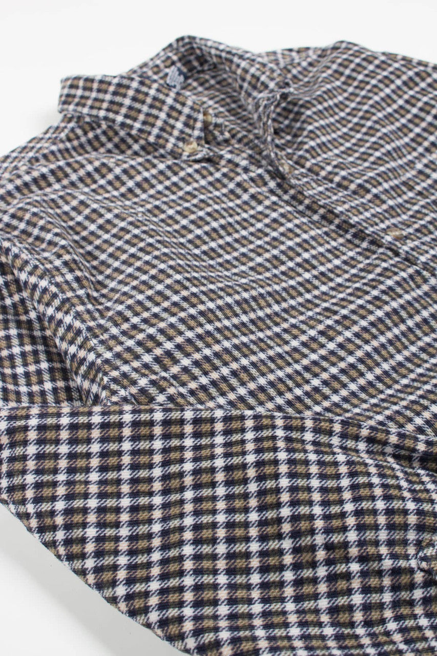 Plaid Corduroy Button Up Shirt