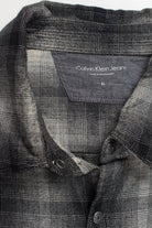 Black Plaid Calvin Klein Flannel Shirt 3813