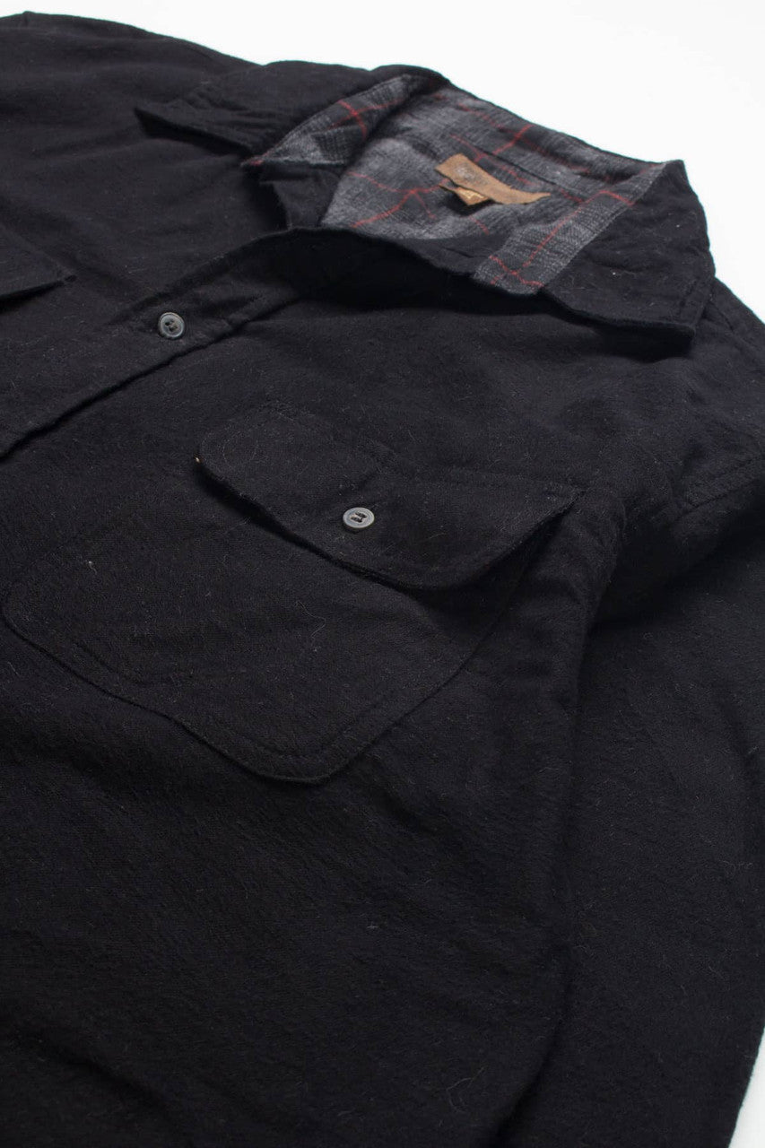 Black Faded Glory Flannel Shirt 3814