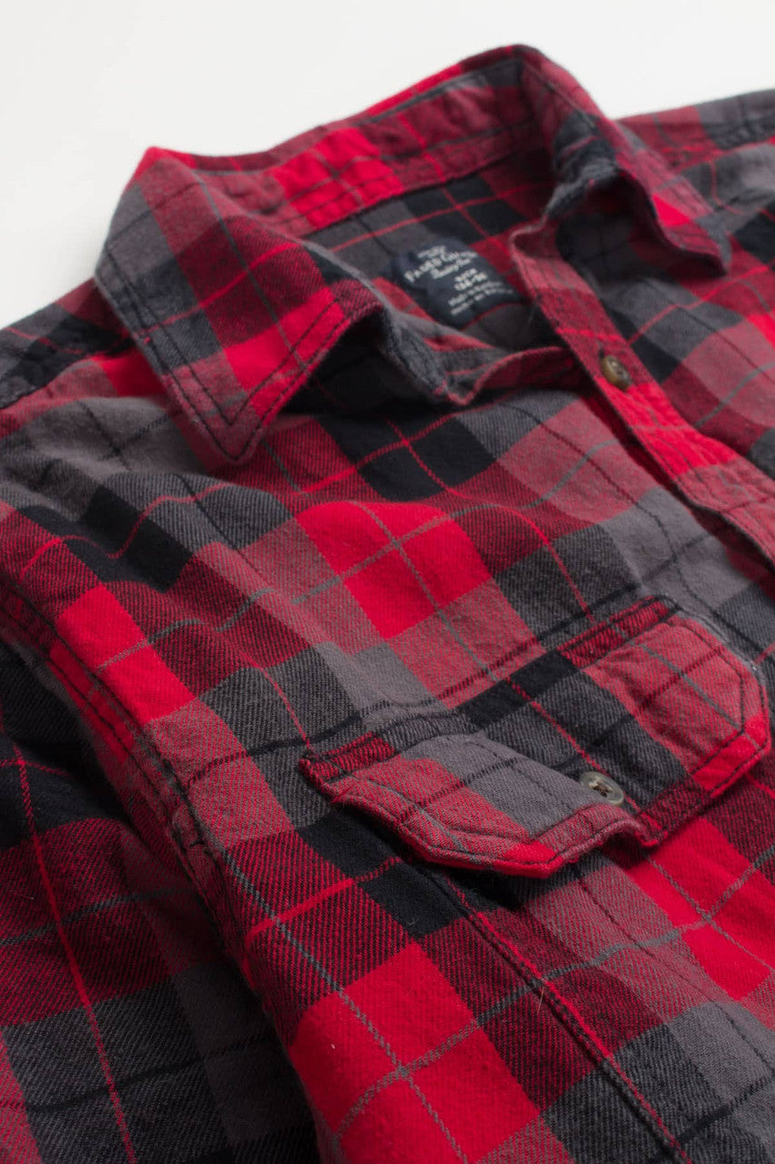 Red Faded Glory Flannel Shirt 3818