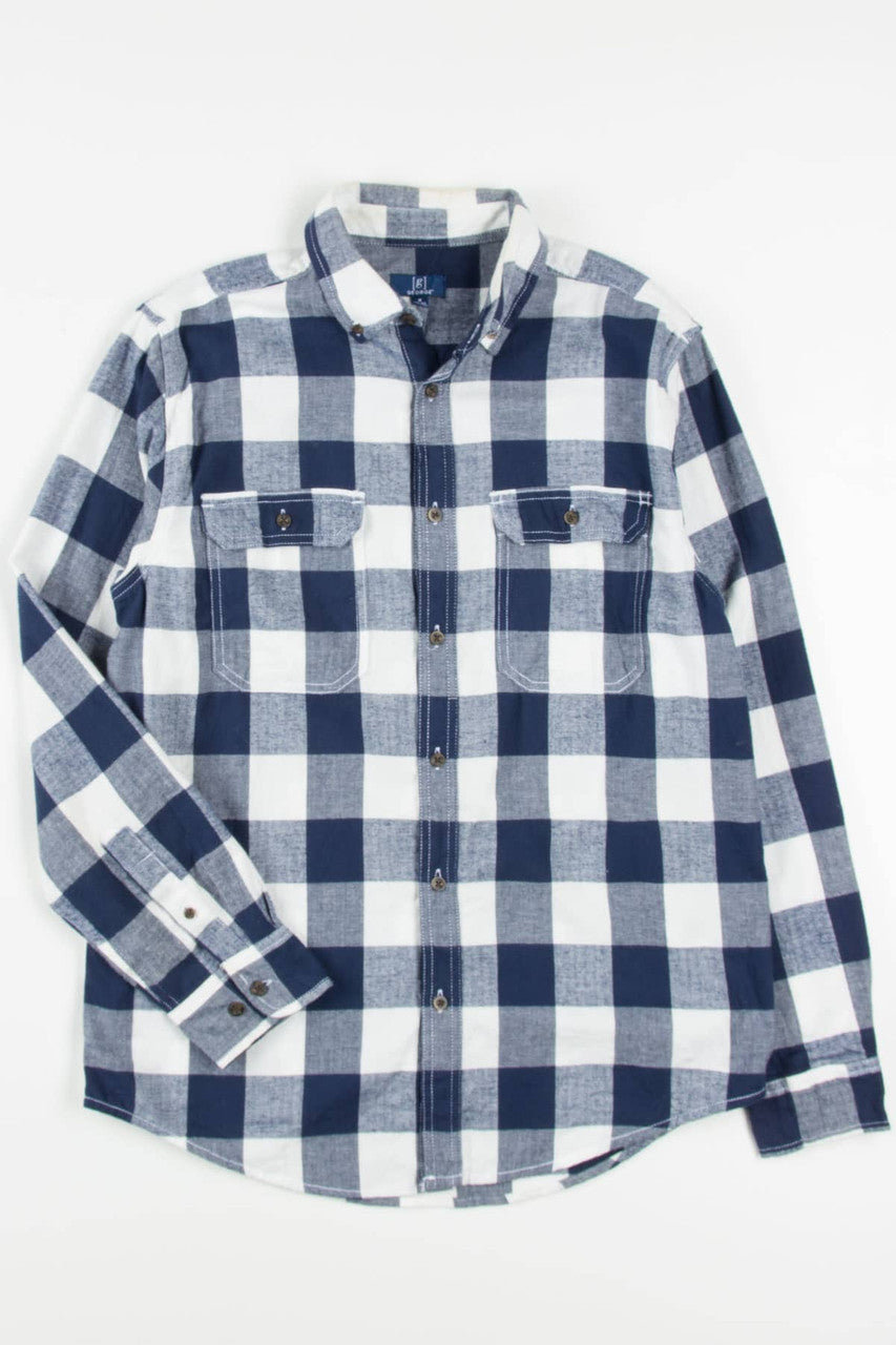 Blue Gingham George Flannel Shirt 3825