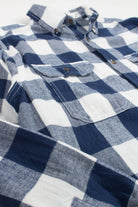 Blue Gingham George Flannel Shirt 3825