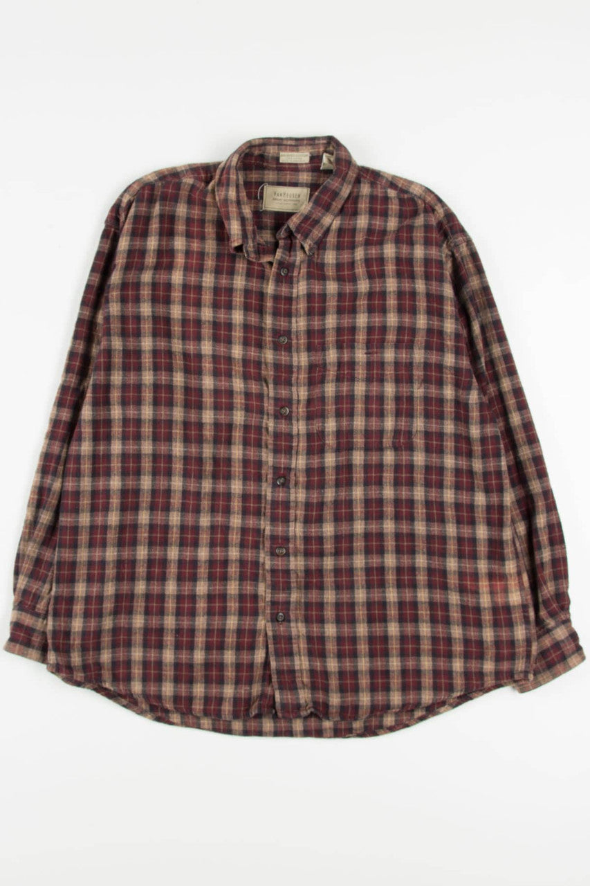 Brown Van Heusen Flannel Shirt 3829