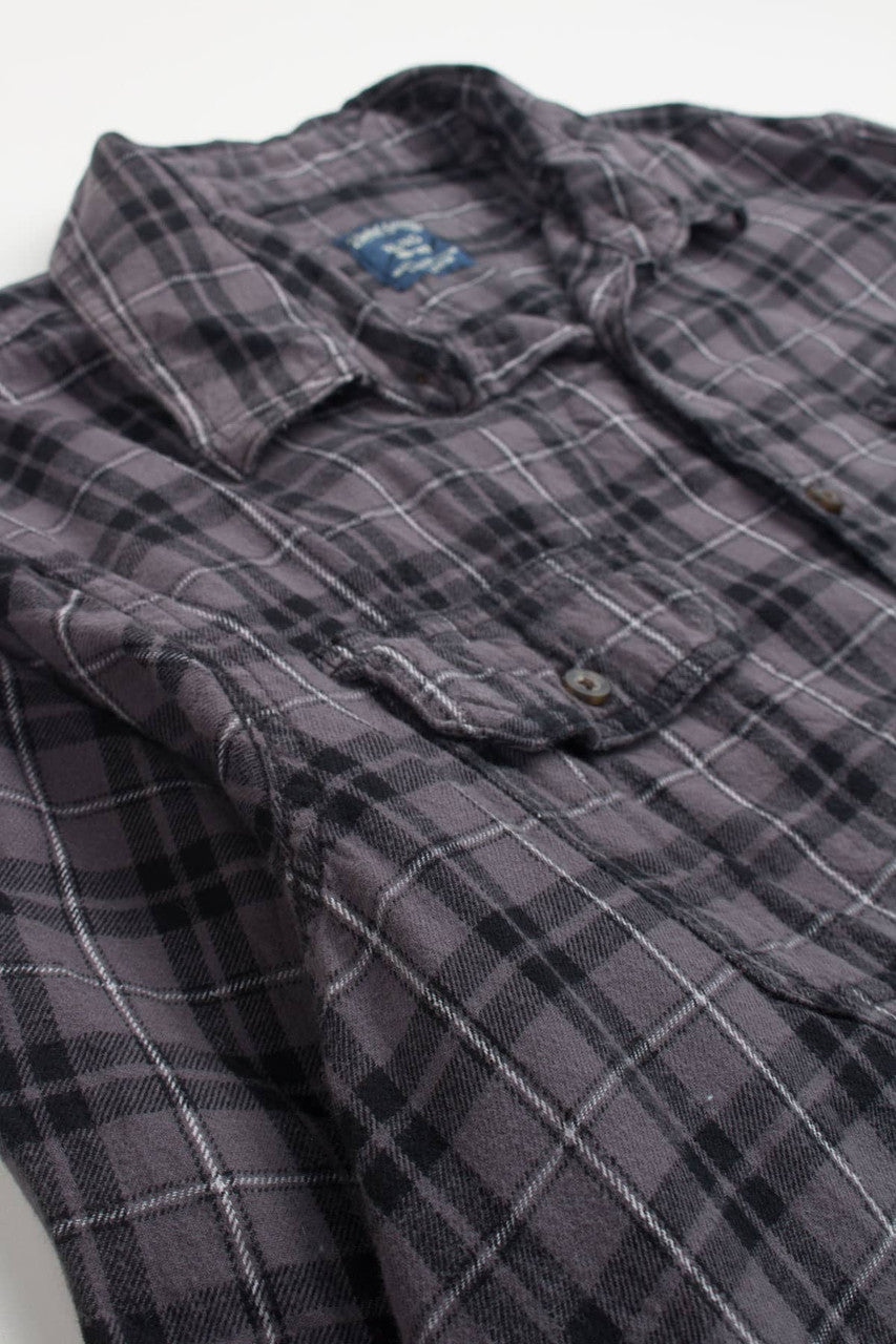 Charcoal Faded Glory Flannel Shirt 3833