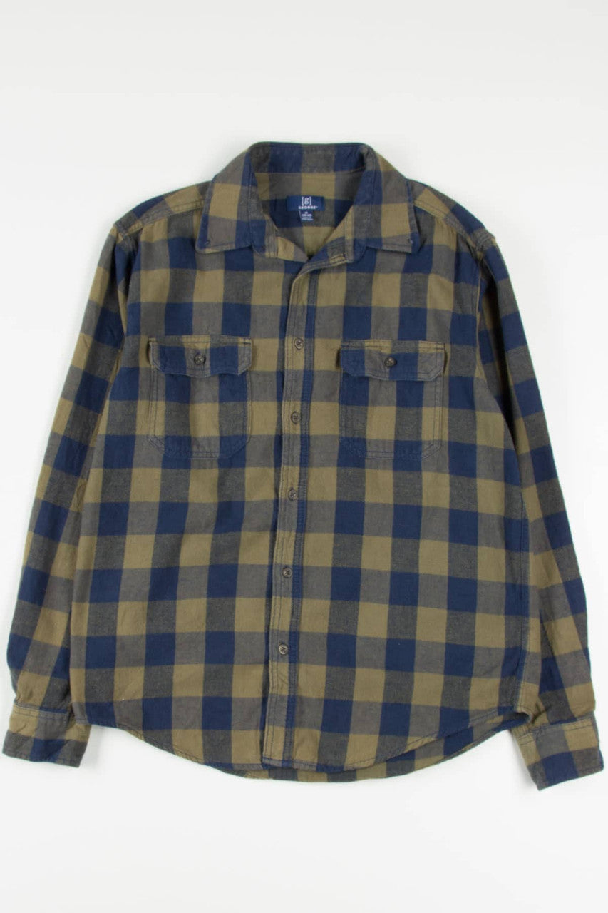 Olive & Navy George Flannel Shirt 3840