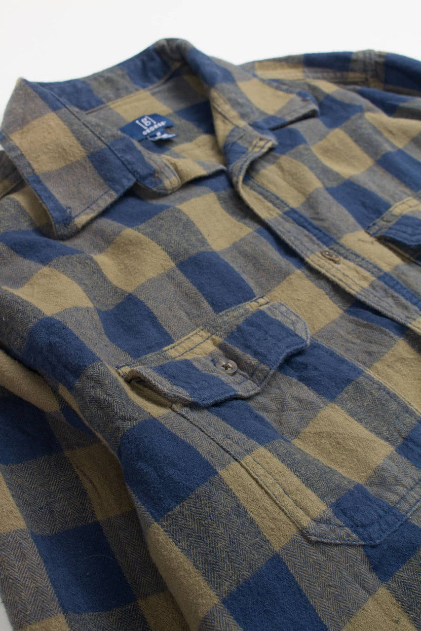 Olive & Navy George Flannel Shirt 3840