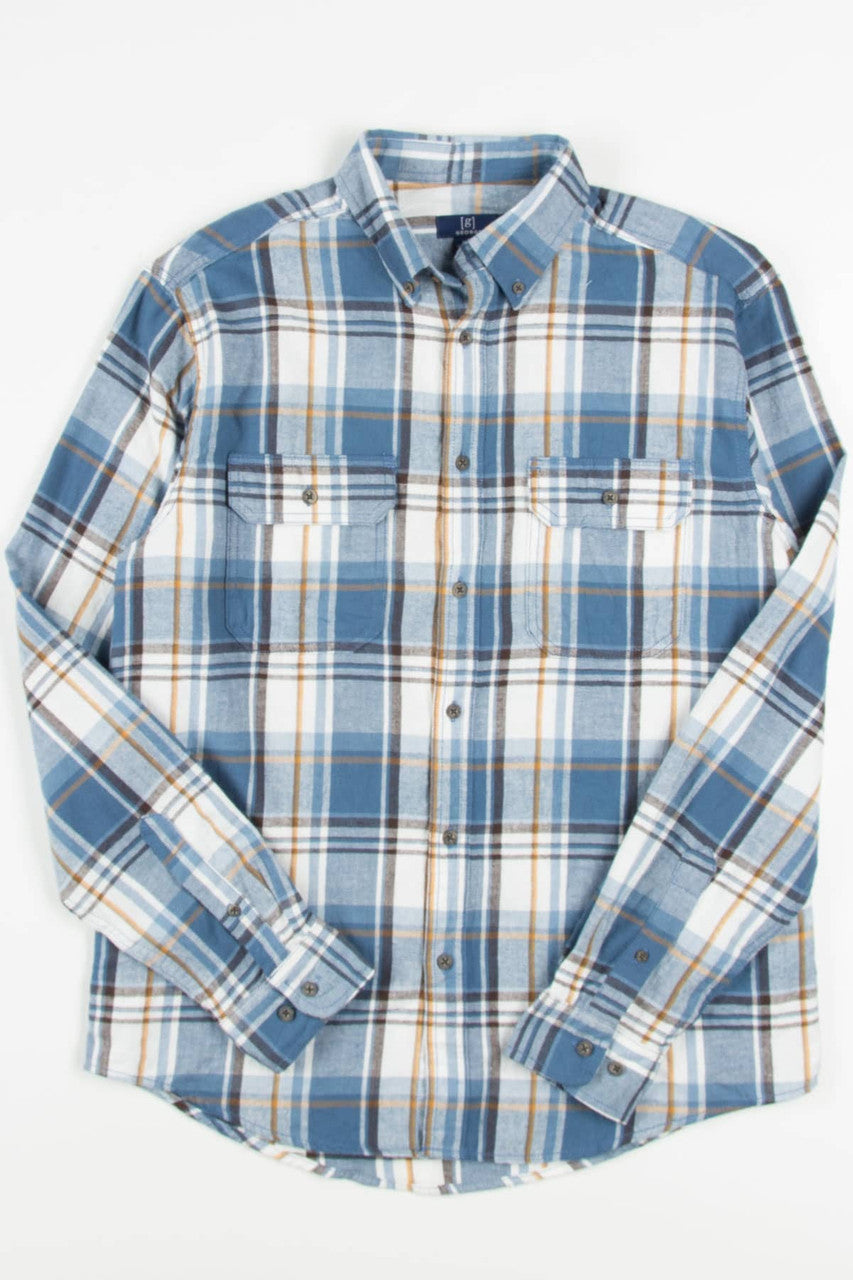 Dusty Blue George Flannel Shirt 3845