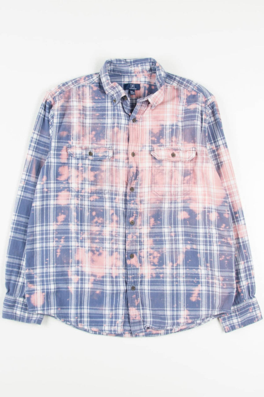 Bleached Light Blue George Flannel Shirt 3851