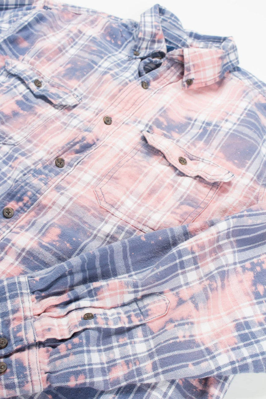 Bleached Light Blue George Flannel Shirt 3851