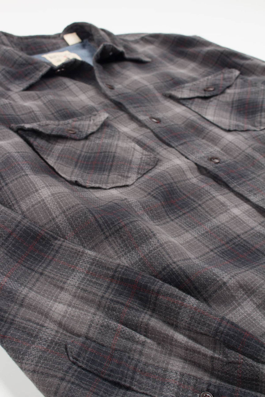 Grey Red Head Flannel Shirt 3860