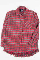 Frayed Hem Angie Flannel Shirt 3862