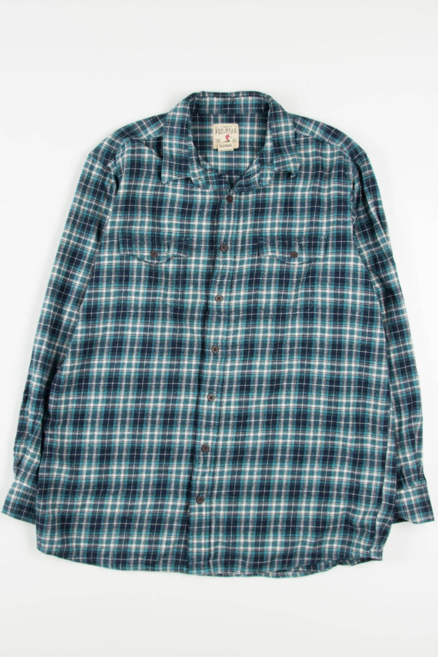 Teal Red Head Flannel Shirt 3867