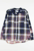 Bleached Plaid Light Weight Flannel Shirt 3875
