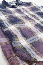 Bleached Plaid Light Weight Flannel Shirt 3875