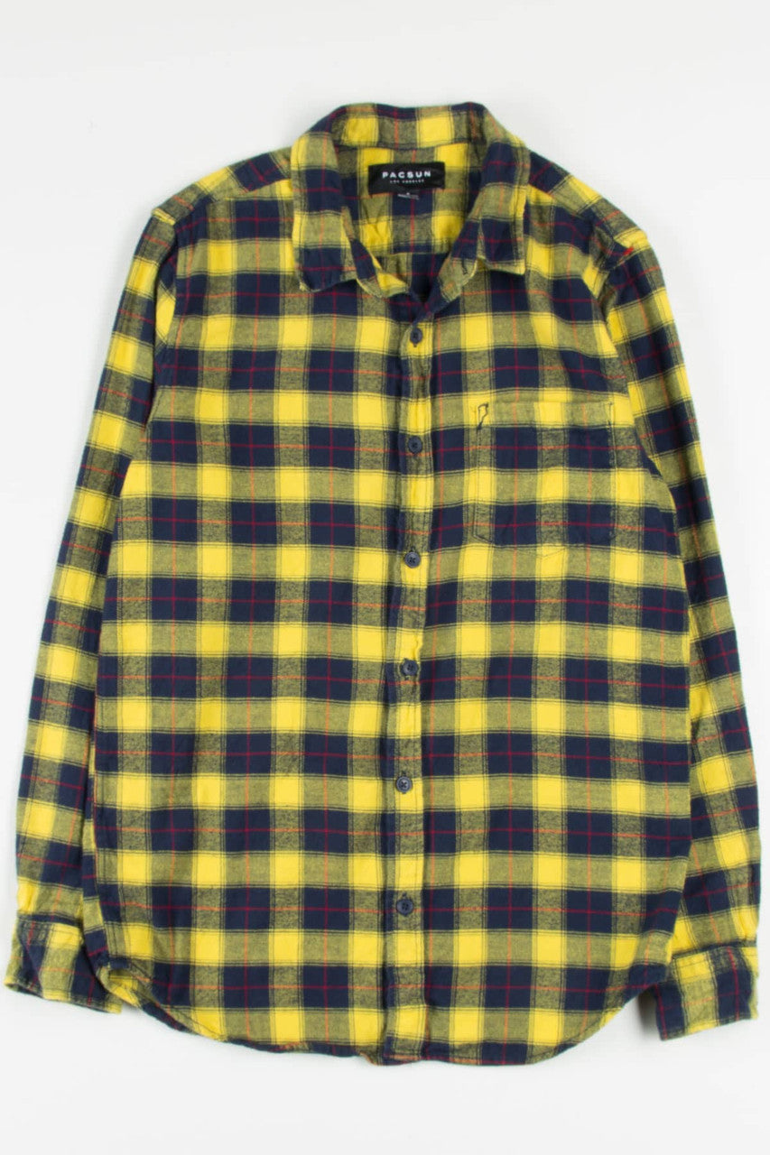 Yellow Pacsun Flannel Shirt 3898
