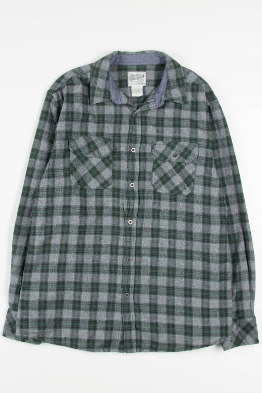 Grey Overdrive Clothing Flannel Shirt 3899