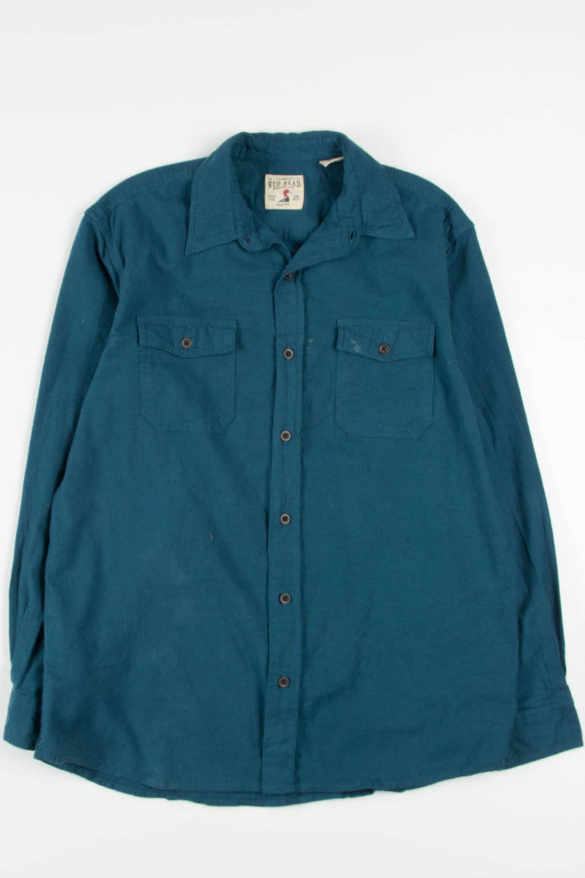 Teal Red Head Flannel Shirt 3909