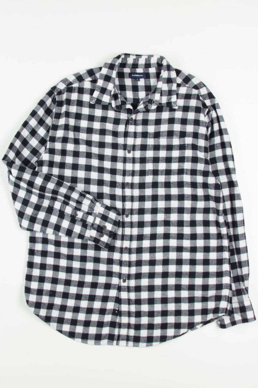 Black & White Croft & Barrow Flannel Shirt 3912