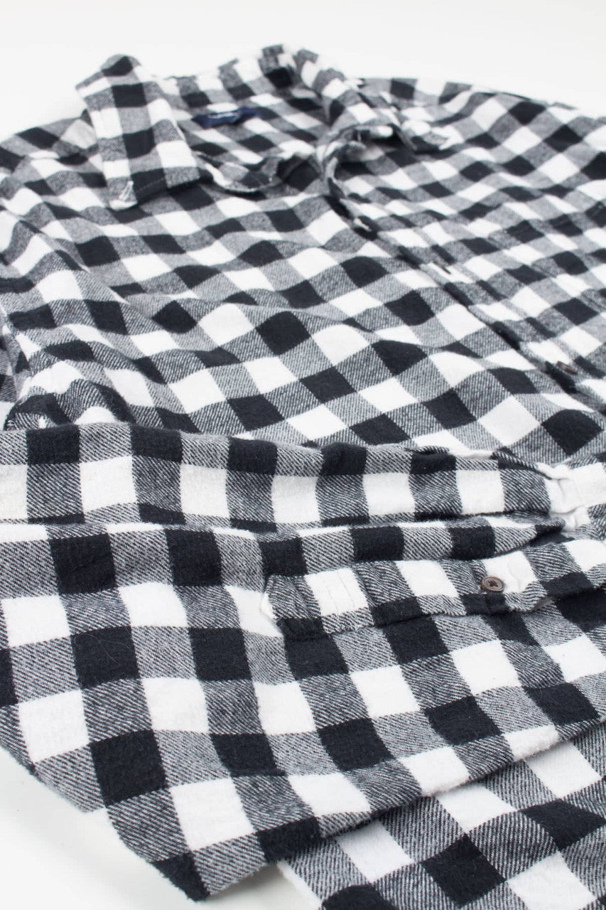 Black & White Croft & Barrow Flannel Shirt 3912