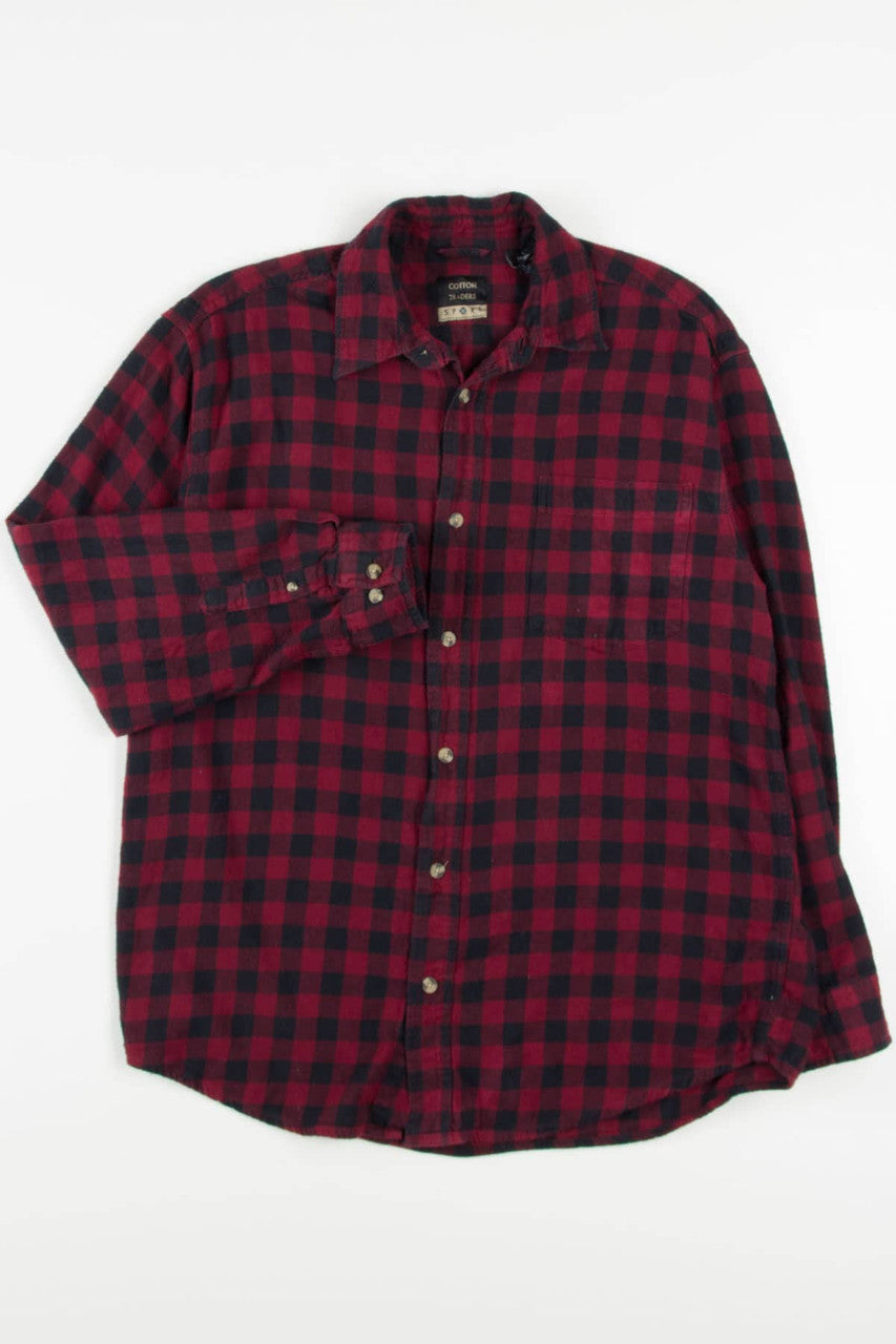 Red Cotton Traders Flannel Shirt 3920