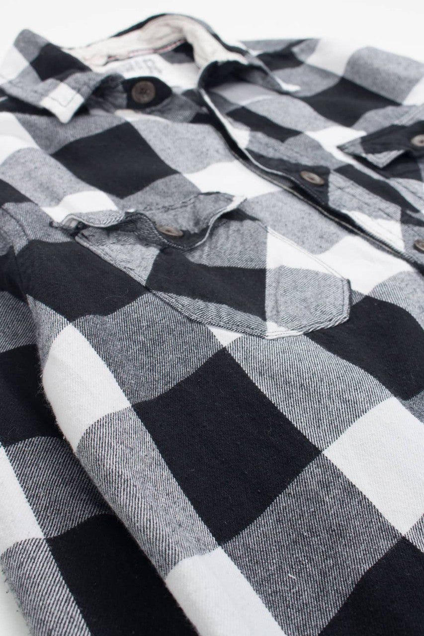 Black & White Roebucks Flannel Shirt 3927