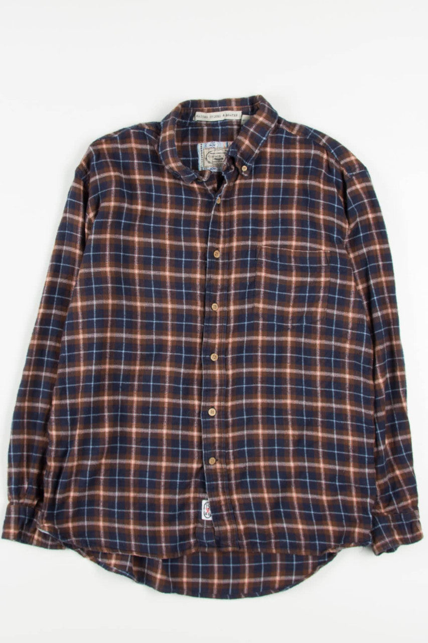 Brown & Navy Flannel Shirt 3928