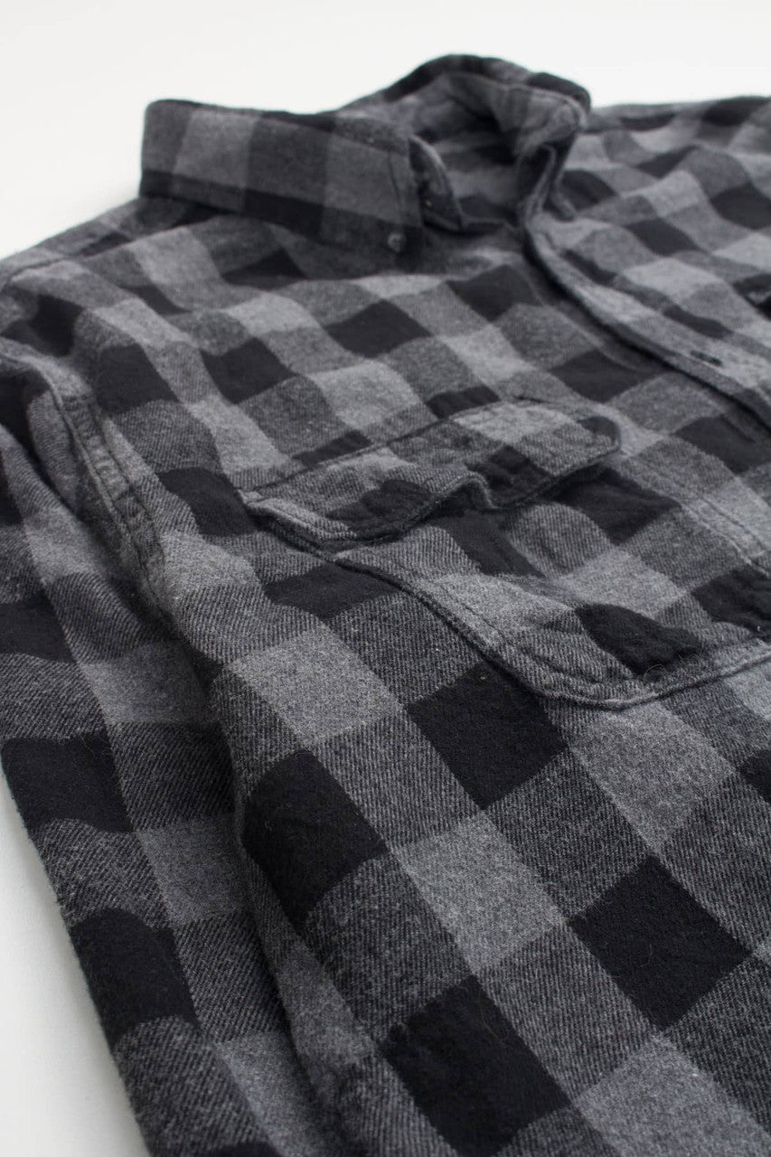 Black Faded Glory Flannel Shirt 3942
