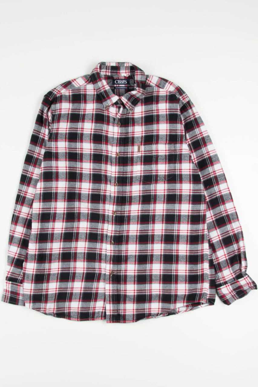 Black & Red Chaps Flannel Shirt 3954