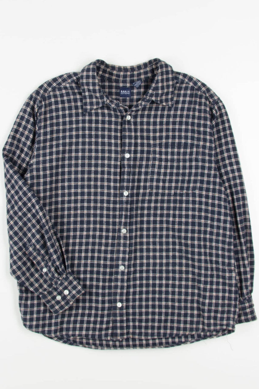 Navy Basic Editions Flannel Shirt 3970