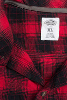Thick Red Dickies Flannel Shirt 3978