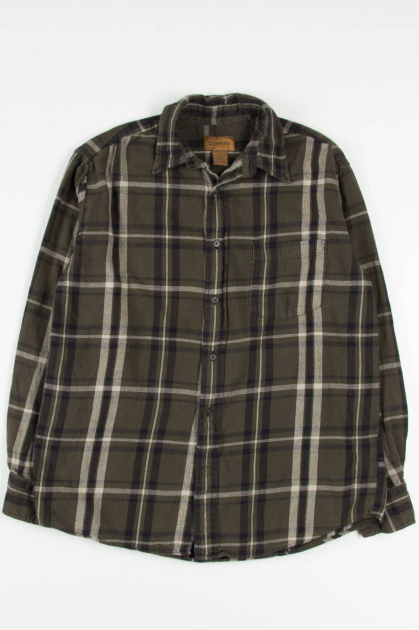 Olive St. John's Bay Flannel Shirt 3982
