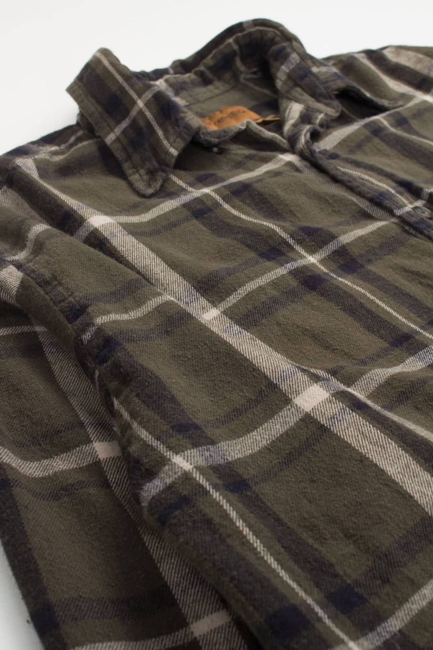 Olive St. John's Bay Flannel Shirt 3982