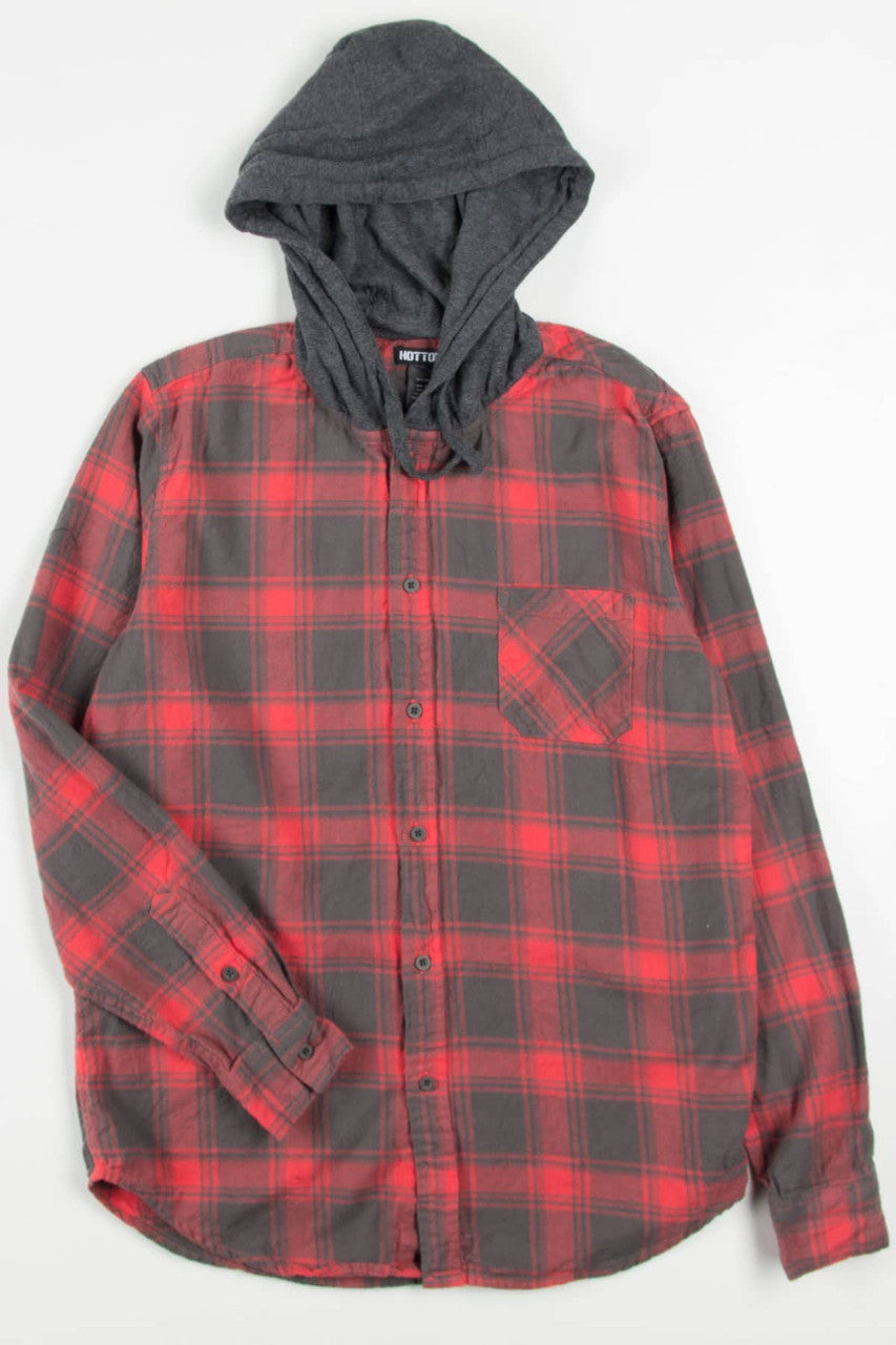 Hooded Hot Topic Flannel Shirt 3984