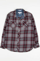 Grey & Burgundy PD&EC Flannel Shirt 3989