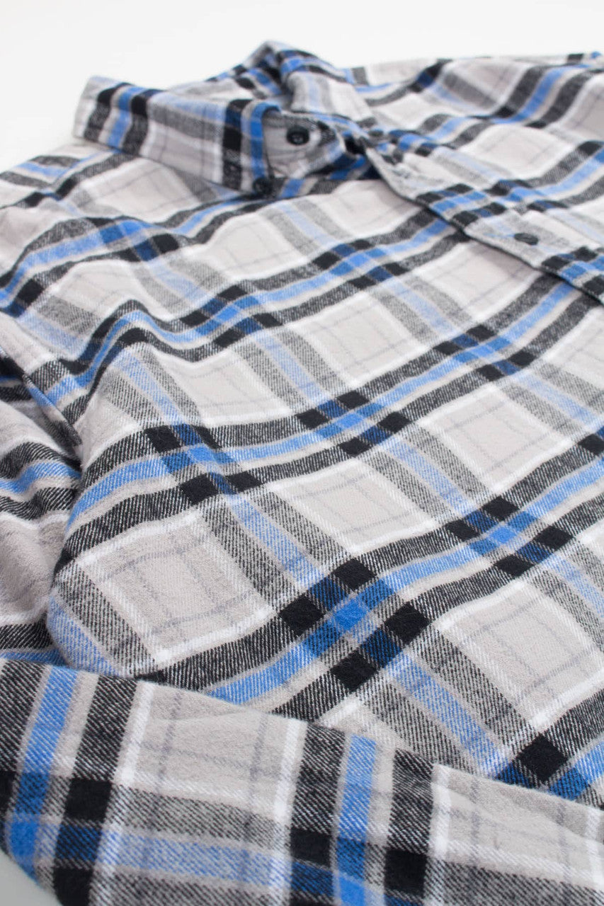Light Grey John Bartlett Flannel Shirt 4003