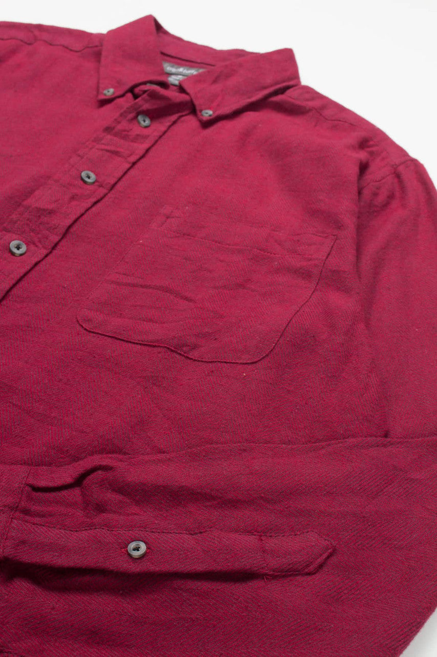 Red Chevron Croft & Barrow Flannel Shirt 4004
