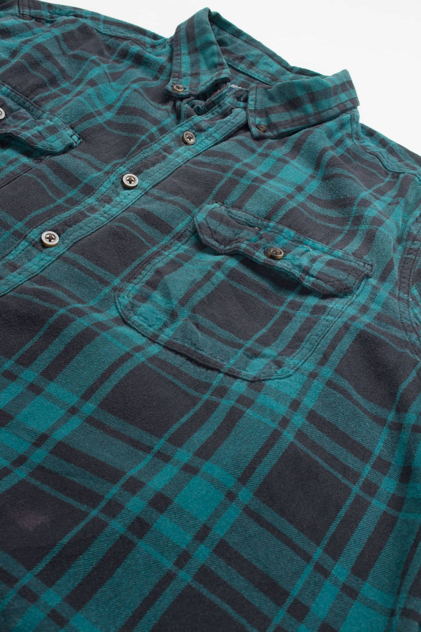 Teal Faded Glory Flannel Shirt 4007