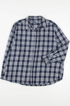 Navy Faded Glory Flannel Shirt 4013