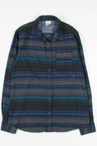 Striped Rustic Blue Flannel Shirt 4016