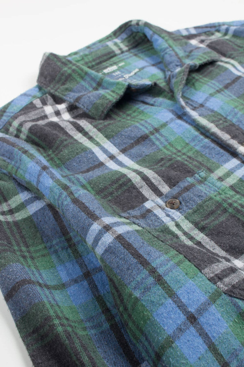 Green & Blue Urban Pipeline Flannel Shirt 4030